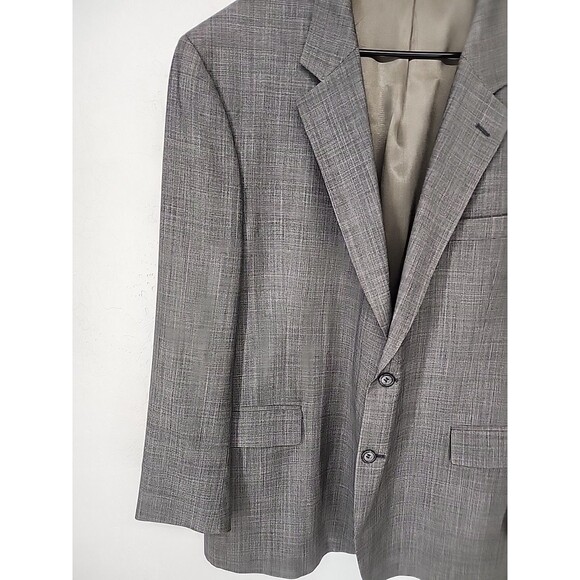 Gray Wool Cashmere Blend Sport Coat Academia Preppy Refined | Jos A Bank 46R - Picture 4 of 10